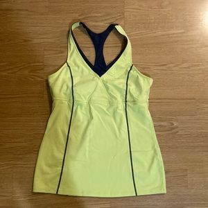 VSX by Victoria’s Secret work out tank top, chartreuse green with black piping